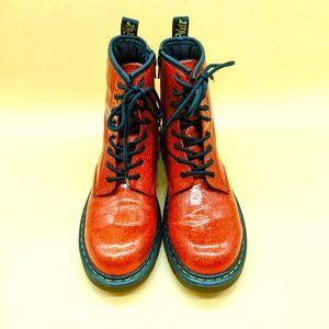 Red Glitter Dr Martens Boots Holiday size 7